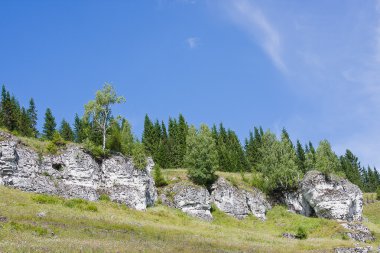 Dağın tepesinde güzel rocks