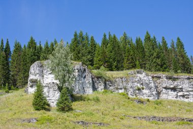 Dağın tepesinde güzel rocks