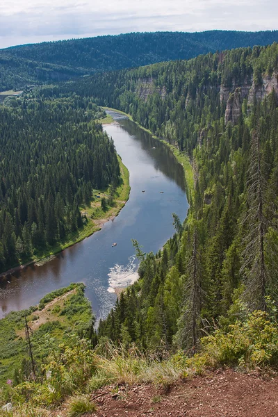 Ural natur på floden, perm kant, Ryssland — Stockfoto