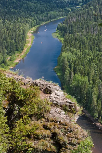Ural nature on the river, Perm edge, Russia — Stock Photo, Image