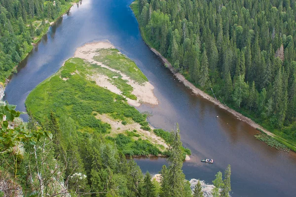 Ural nature on the river, Perm edge, Russia — Stock Photo, Image