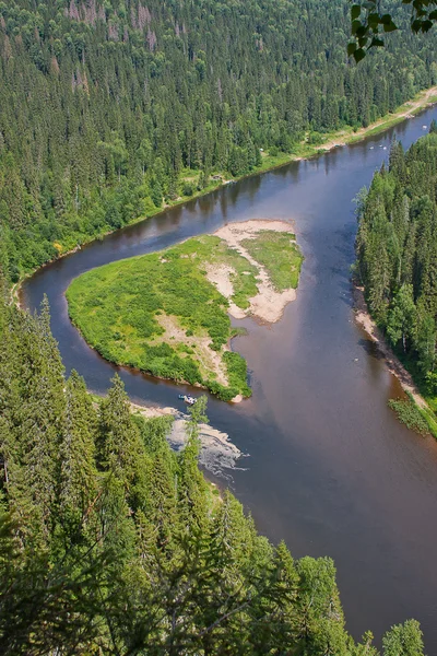 Ural nature on the river, Perm edge, Russia — Stock Photo, Image