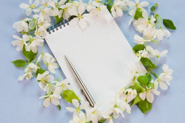 çiçekli apple dal ile güzel tasarımcı arka plan