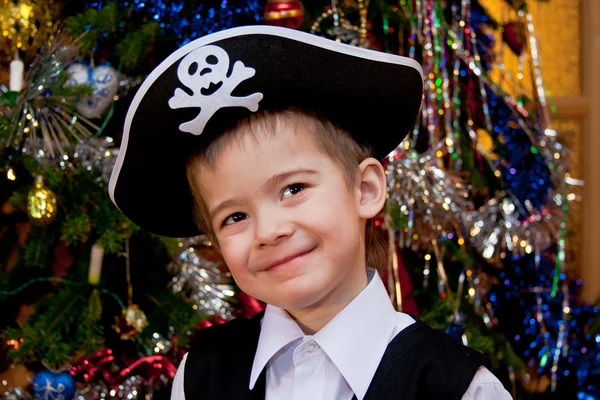 Mały chłopiec w komplet pirat — Zdjęcie stockowe