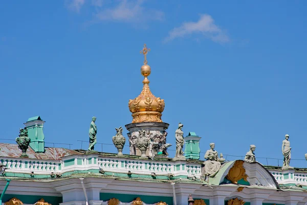 Fragment budov Hermitage, Petrohrad, Rusko — Stock fotografie