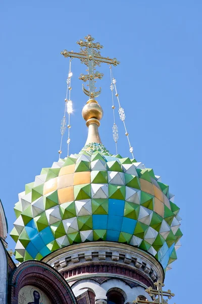 Fragment der Erlöserkathedrale auf vergossenem Blut, Heiliger — Stockfoto