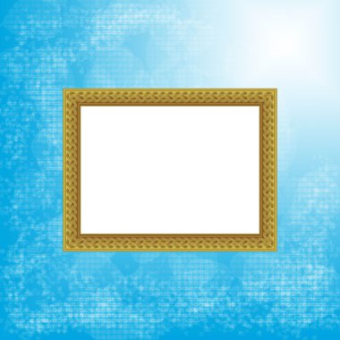 mavi bir arka plan üzerinde bir tasarım için kapsam