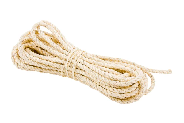 Rope twisted on a white background — Stock Photo, Image
