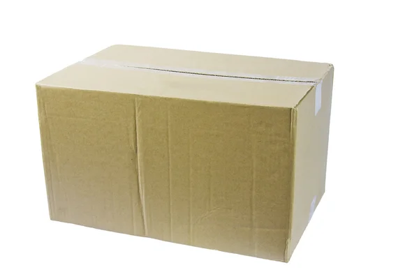 Box from a cardboard on a white background, it is isolated — Stock Photo, Image