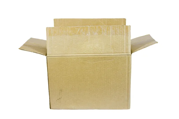 Box from a cardboard on a white background, it is isolated — Stock Photo, Image