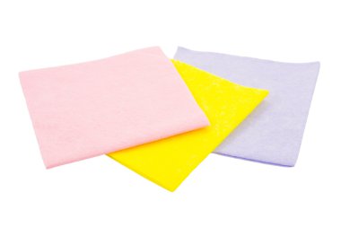 izole beyaz bir arka plan üzerinde üç peçeteler