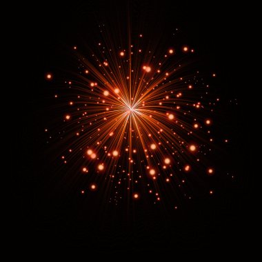 siyah bir arka plan üzerine bir güzel parlak kırmızı Selam