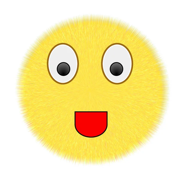 Ordinary smiley icon on white background — Stock Photo, Image