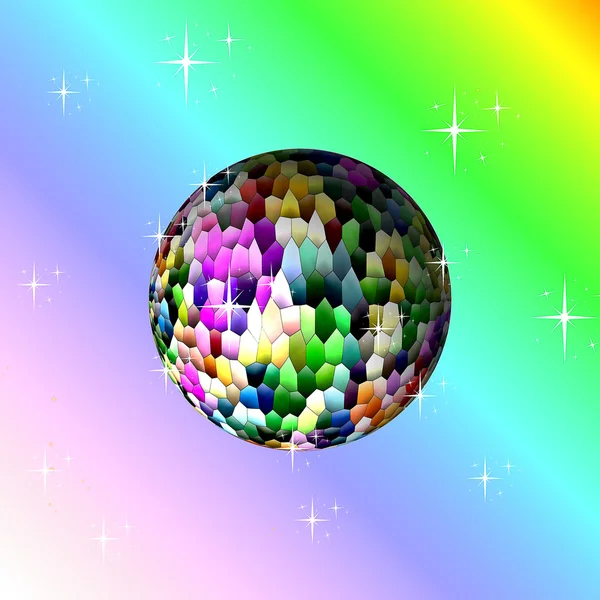 Bola disco colorida — Foto de Stock