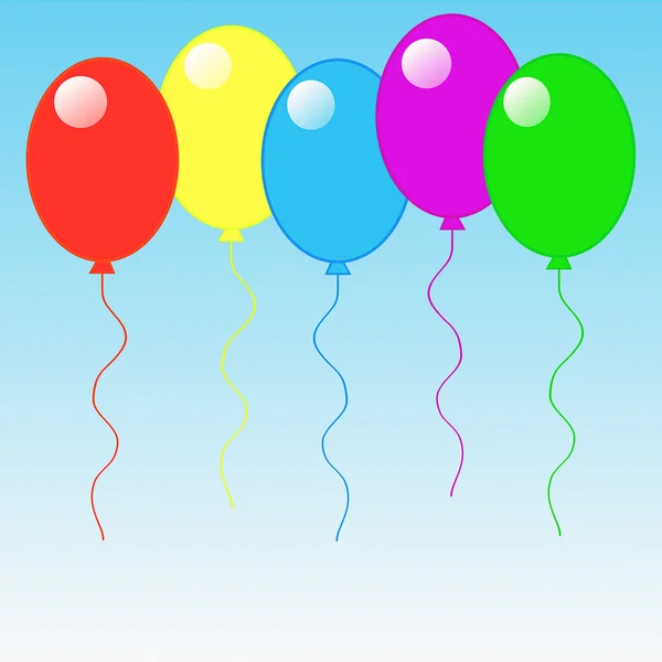 Яскраві повітряні надувні кольорові кульки — стокове фото