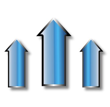 parlak mavi işaretçiler, yön göstergesi