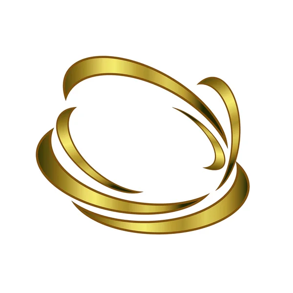 Gilded symbol on a white background — Stock Photo, Image