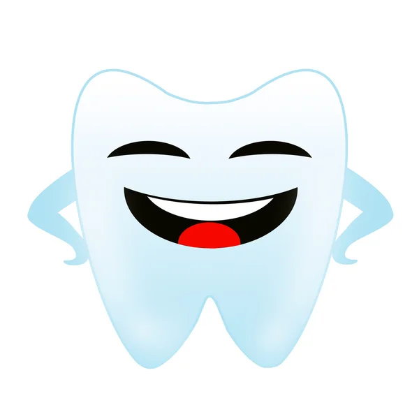 A merry tooth on a white background — Stock Photo, Image