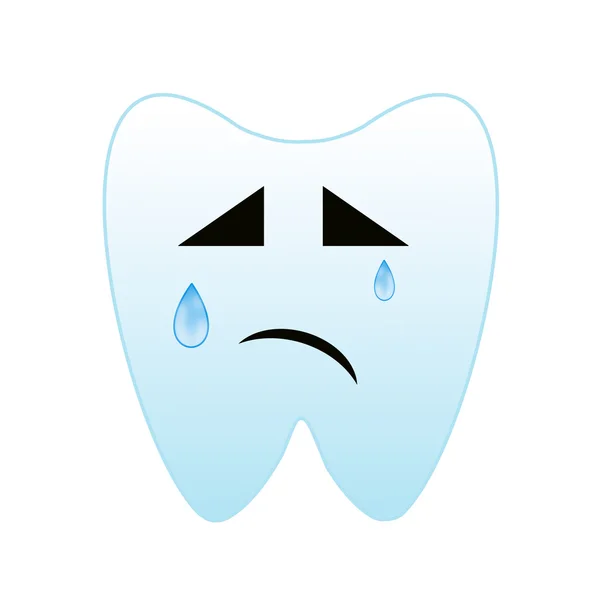 A whining tooth on a white background — Stock Photo, Image