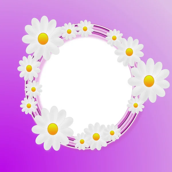 Fond concepteur avec les fleurs de couleur blanche — Photo
