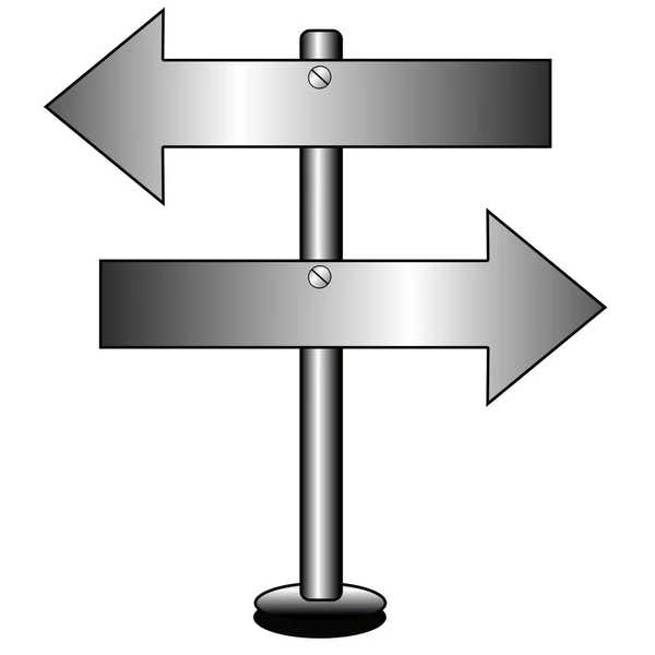 Два металлических щита в качестве указателей — стоковое фото