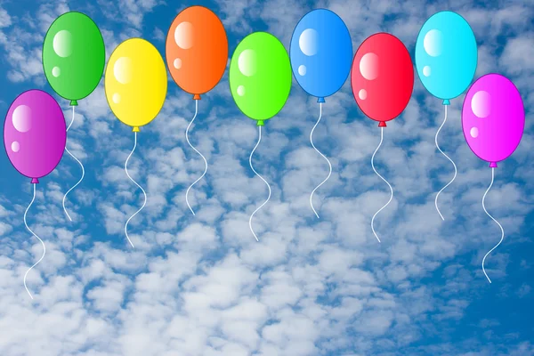 Bright inflatable balloons — Stock Photo, Image