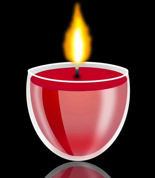 Conflagrant decorative candle — Stock Photo, Image