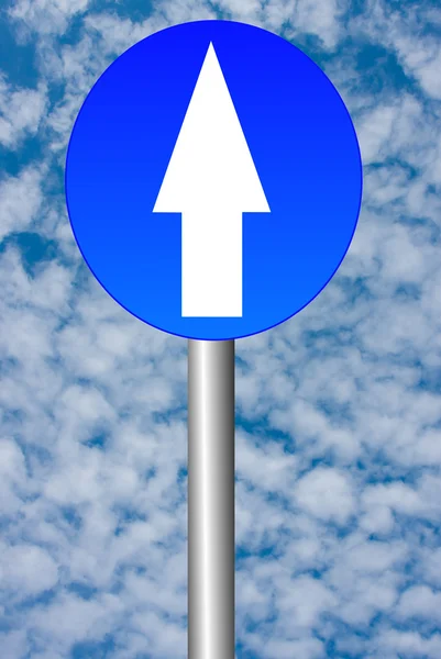 Sign-board with one-sided motion — Stock Photo, Image