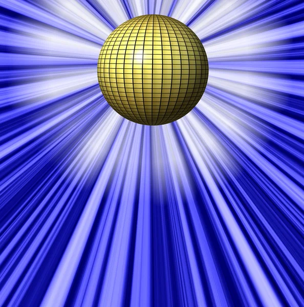Абстрактный синий фон и мяч — стоковое фото