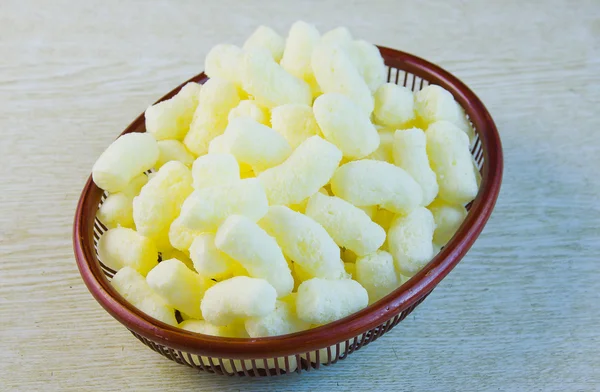 Dolci bastoncini di mais saccarina sono in un vaso — Foto Stock