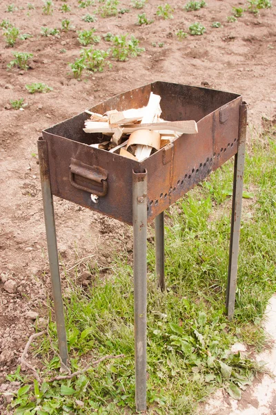 Bois de chauffage pour la préparation de shashlick — Photo