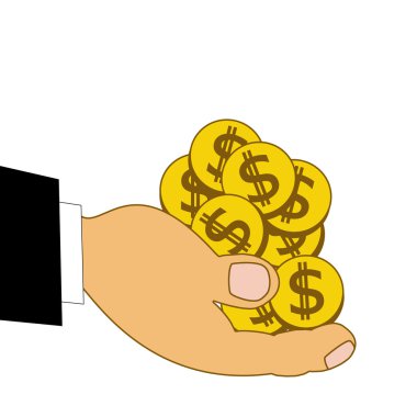 bir yandan, illüstrasyon Çinliler dolar
