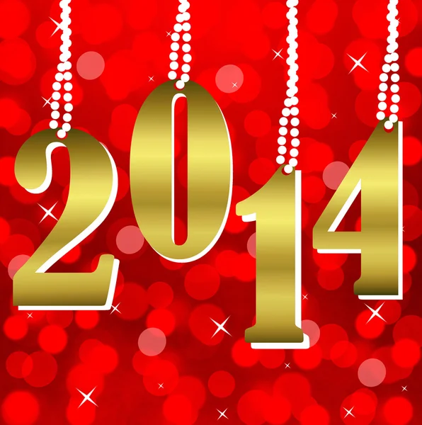 Яркие блестящие цифры предстоящие символы 2014 года — стоковое фото