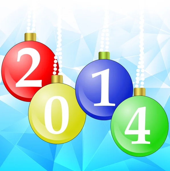 New-year marbles with the numbers of coming year — Stock Photo, Image