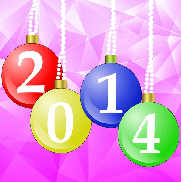 Nieuwjaar knikkers met de nummers van komende jaar — Stockfoto