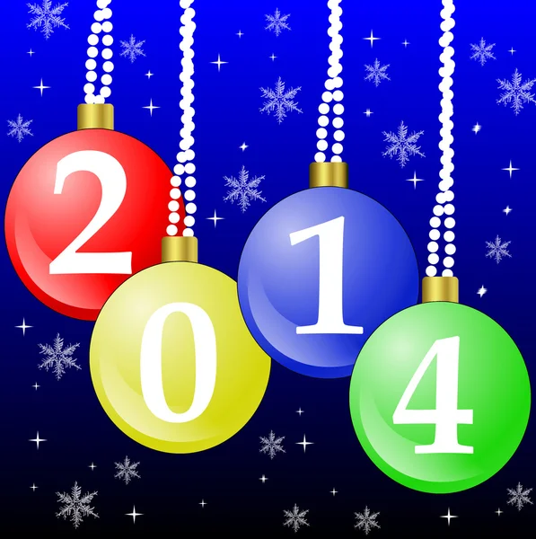 New-year marbles with the numbers of coming year — Stock Photo, Image