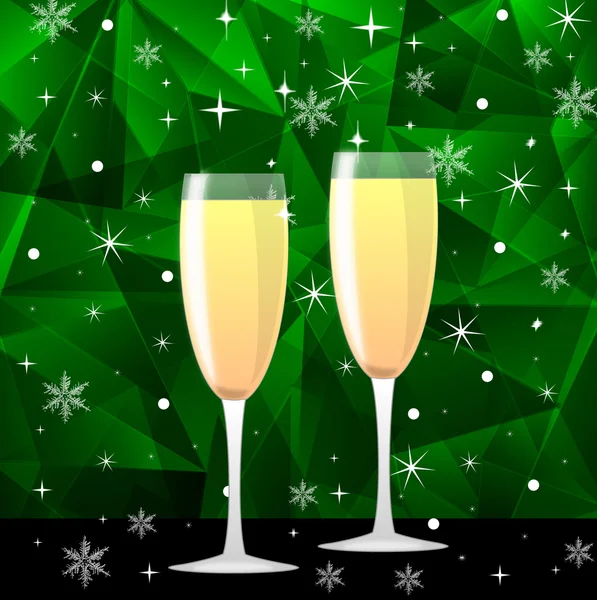 Two glasses with champagne — Stock Photo, Image