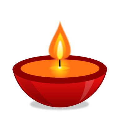 beyaz zemin üzerinde parlak güzel şamdan