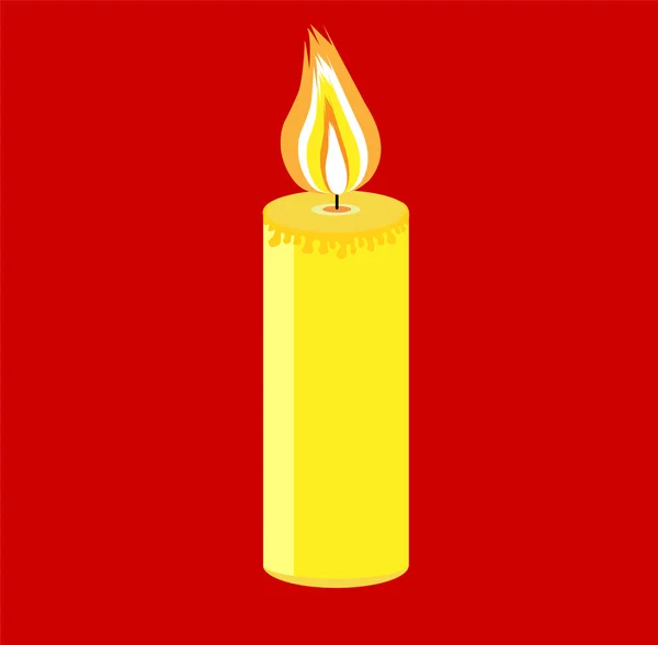 红色背景上的节日蜡烛 — 图库矢量图片