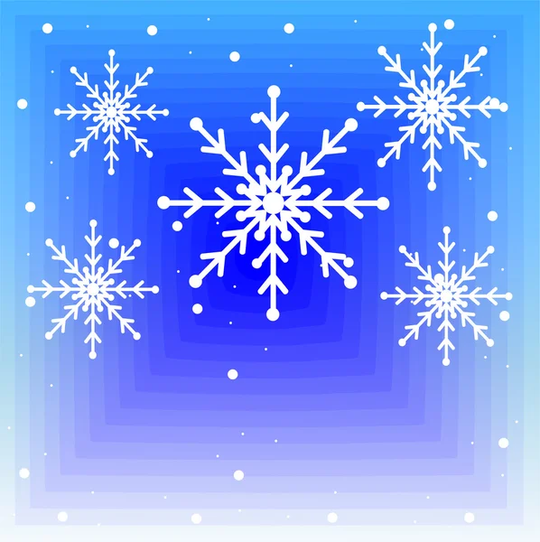 Fondo festivo de año nuevo con copos de nieve — Vector de stock