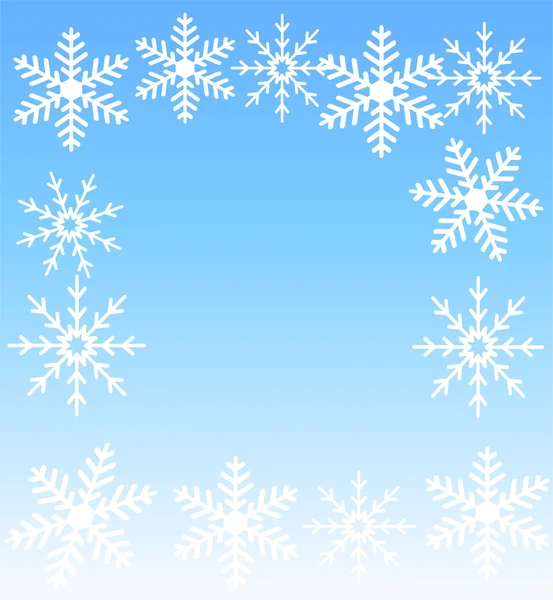 Fundo festivo de Ano Novo com flocos de neve — Vetor de Stock