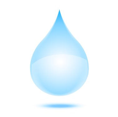 bir damla su beyaz zemin üzerine