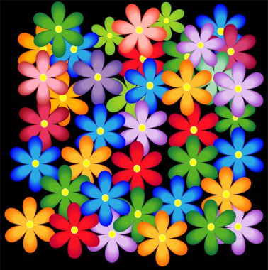 bir tasarım için çiçekli parlak arka plan