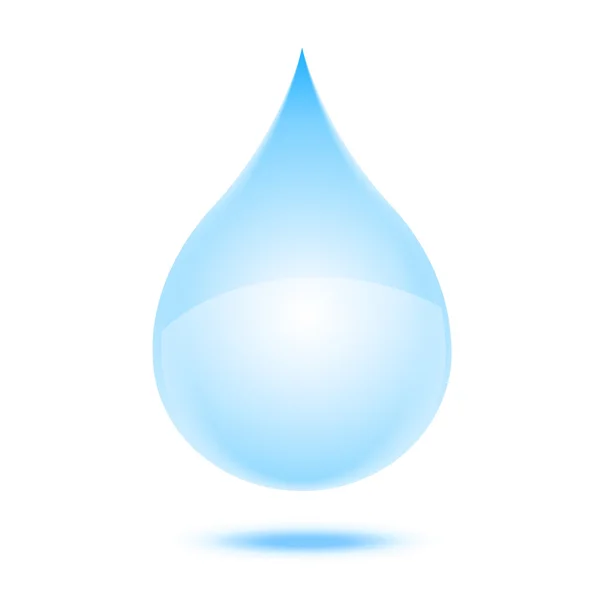 A drop of water on a white background — Stock Vector