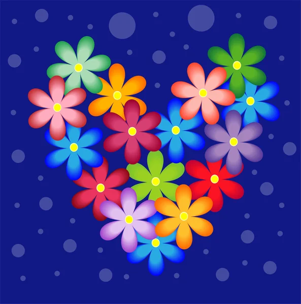 Bright background with flowers for a design — Stock Vector