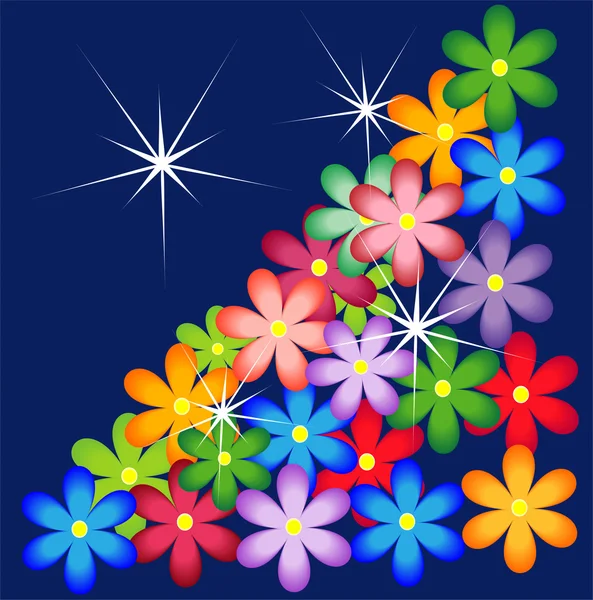 Bright background with flowers for a design — Stock Vector