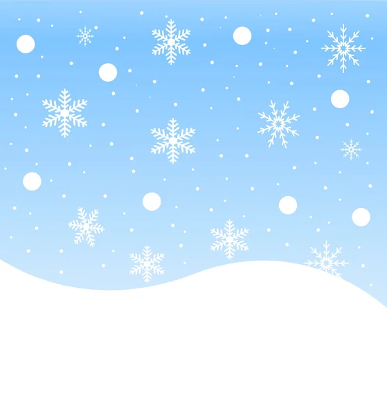 Neujahrsempfang mit Schneeflocken — Stockvektor