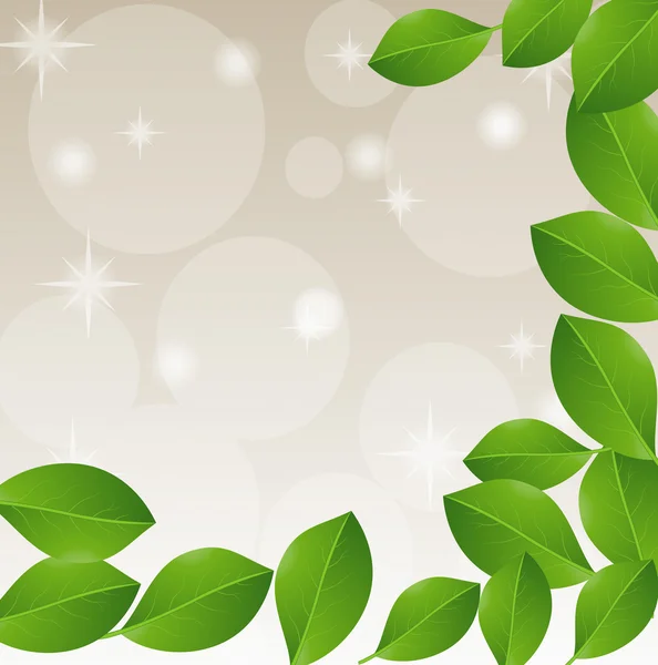 Фон с зелеными листьями для дизайна — стоковый вектор