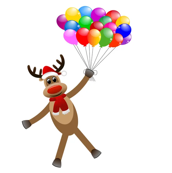 用空气弹子球的鹿 — 图库矢量图片