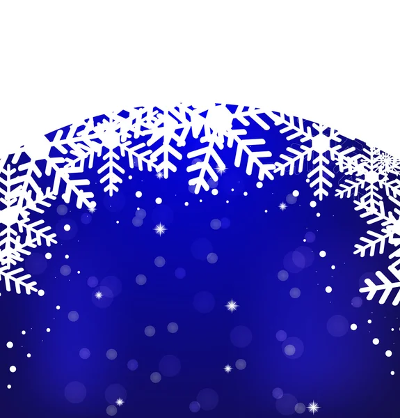 Ünnepi karácsonyi háttér a hópelyhek — Stock Vector